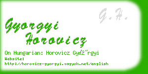 gyorgyi horovicz business card